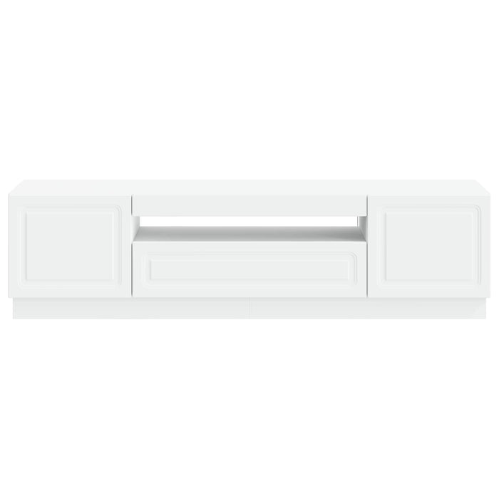 Cabinet TV cu LED Alb Lemn prelucrat WALTI