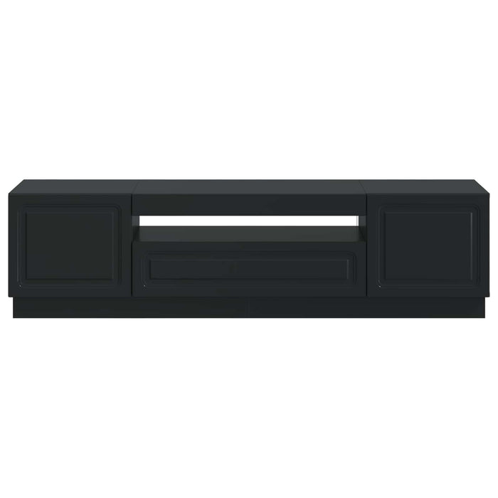 Cabinet TV cu LED Negru Lemn prelucrat WALTI