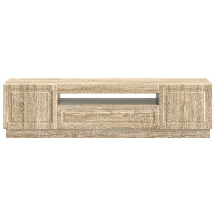 Cabinet TV cu LED Stejar Sonoma Lemn prelucrat WALTI