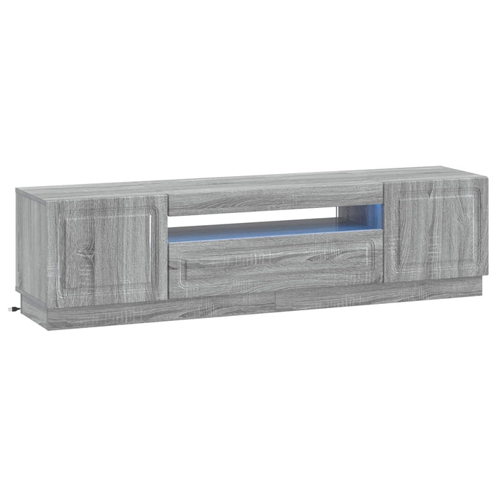 Cabinet TV cu LED Sonoma gri Lemn prelucrat WALTI