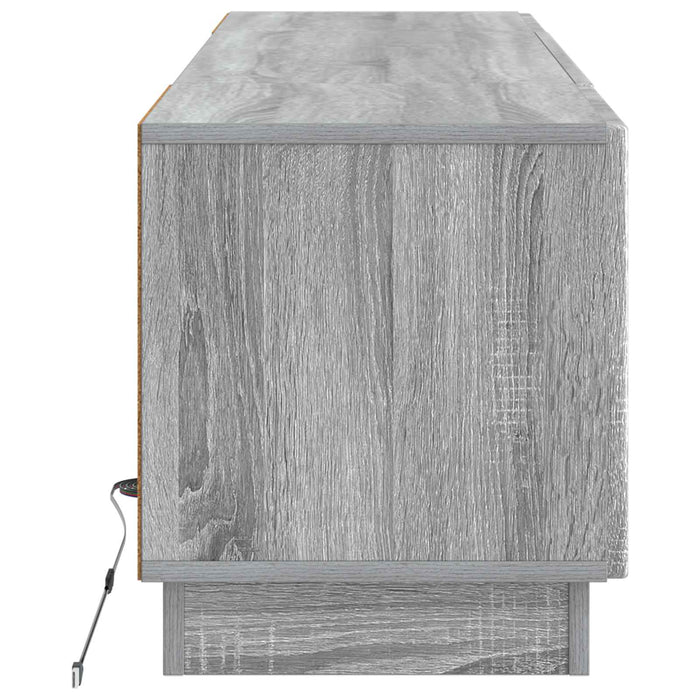 Cabinet TV cu LED Sonoma gri Lemn prelucrat WALTI