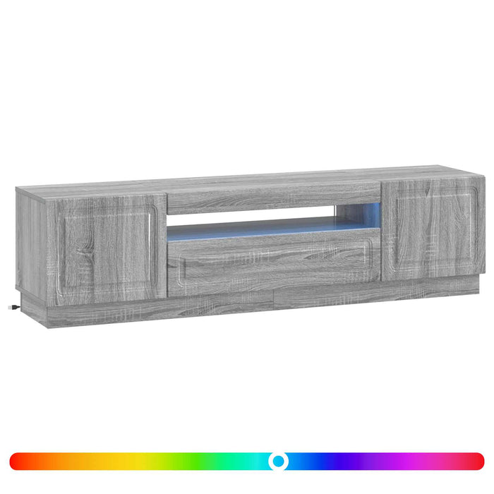Cabinet TV cu LED Sonoma gri Lemn prelucrat WALTI