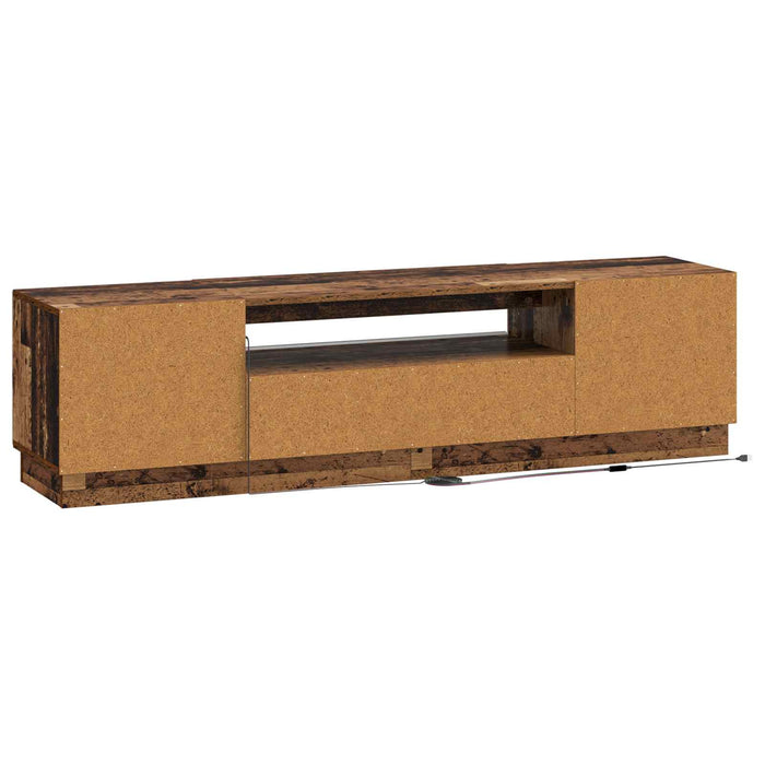Cabinet TV cu LED Lemn vechi Lemn prelucrat WALTI