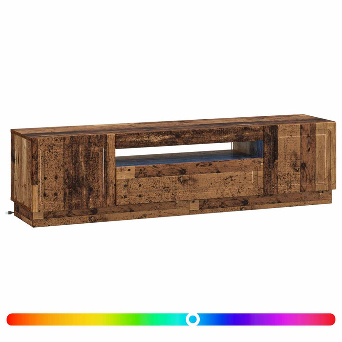 Cabinet TV cu LED Lemn vechi Lemn prelucrat WALTI