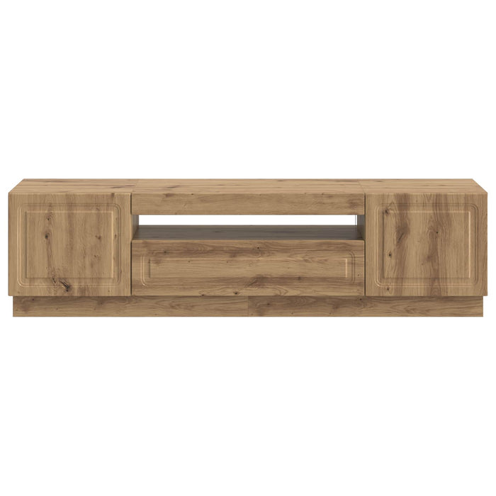 Cabinet TV cu LED Stejar Artizanal Lemn prelucrat WALTI