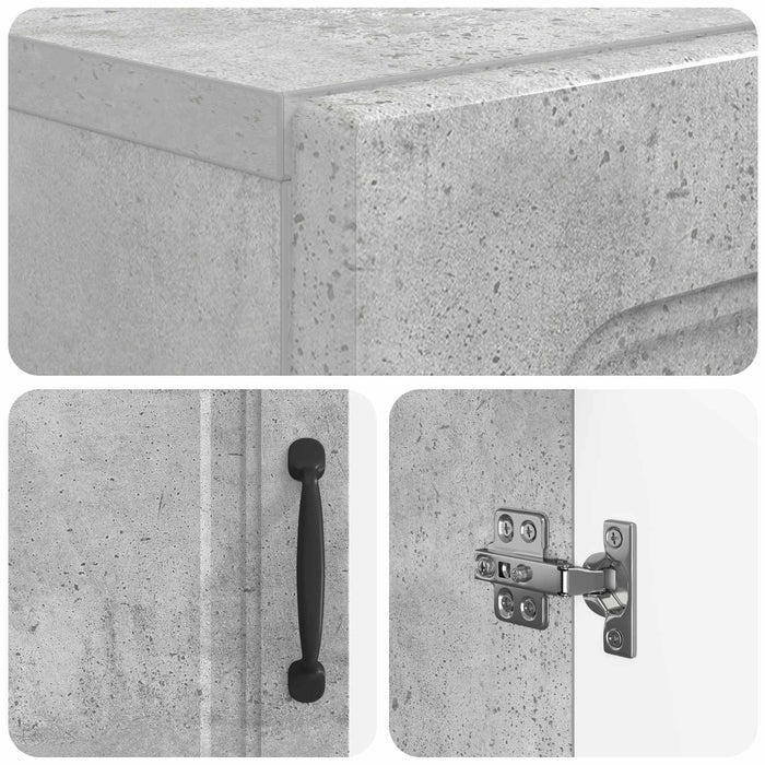 Dulap pentru toaletă UTRECHT Gri Beton 66 x 25,5 x 190 cm WALTI