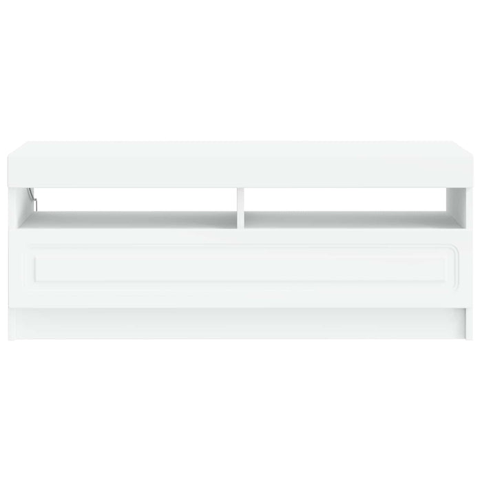 Cabinet TV cu LED Alb Lemn prelucrat WALTI
