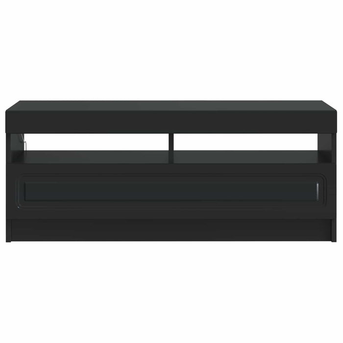 Cabinet TV cu LED Negru Lemn prelucrat WALTI