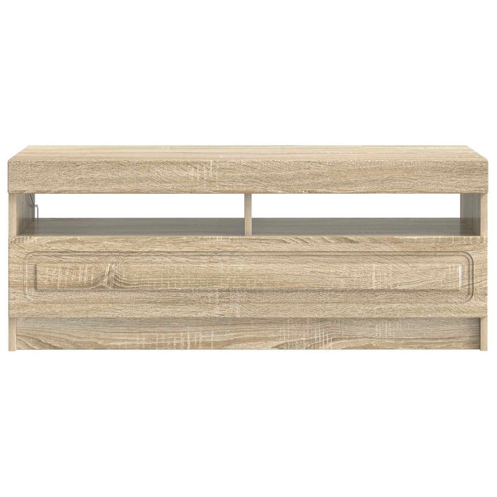 Cabinet TV cu LED Stejar Sonoma Lemn prelucrat WALTI