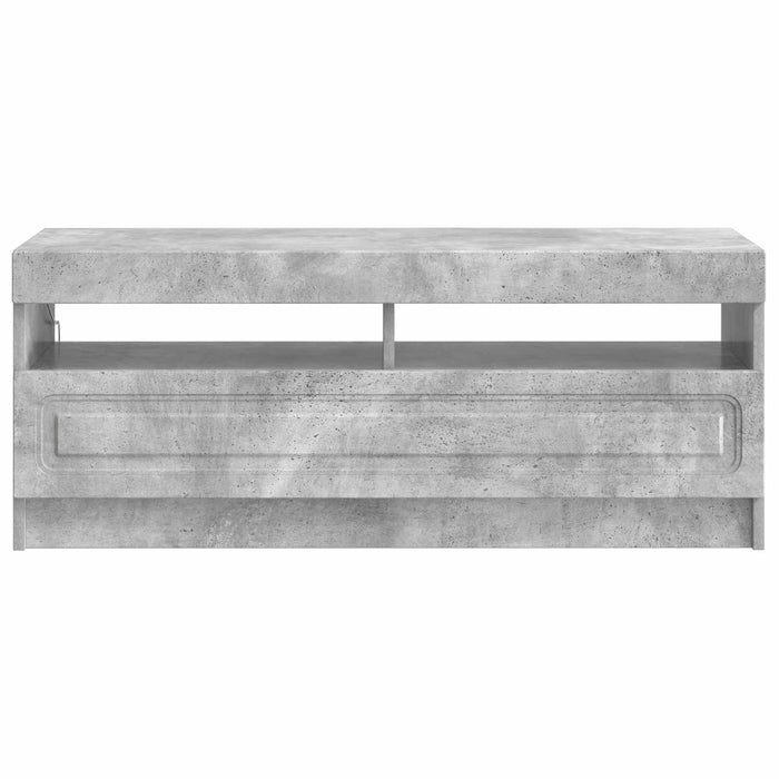 Cabinet TV cu LED Gri Beton Lemn prelucrat WALTI