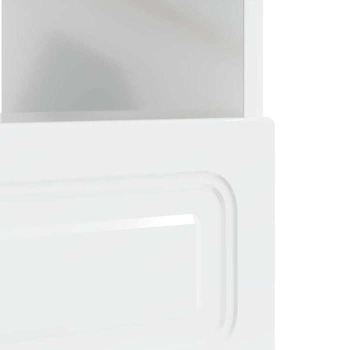 Cabinet TV cu LED Alb foarte lucios Lemn prelucrat WALTI