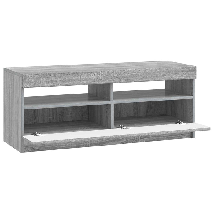 Cabinet TV cu LED Sonoma gri Lemn prelucrat WALTI