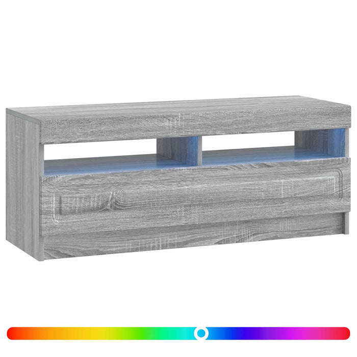 Cabinet TV cu LED Sonoma gri Lemn prelucrat WALTI