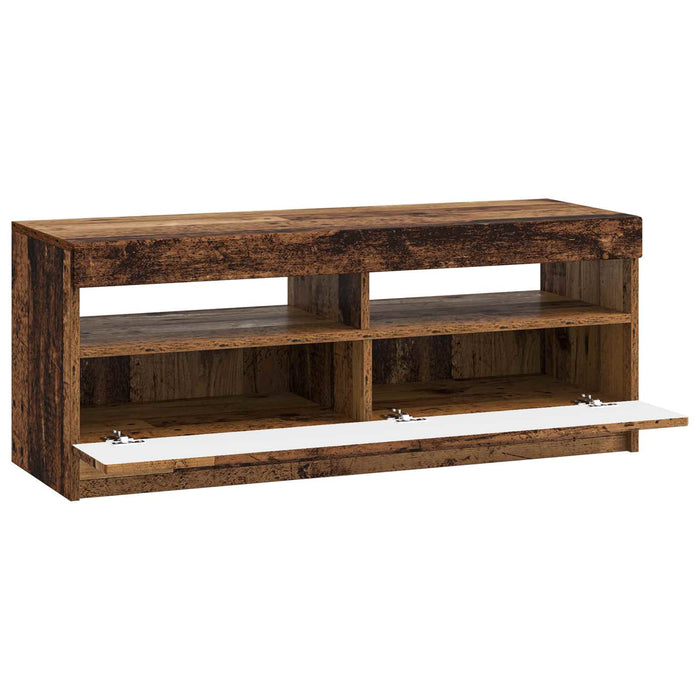 Cabinet TV cu LED Lemn vechi Lemn prelucrat WALTI