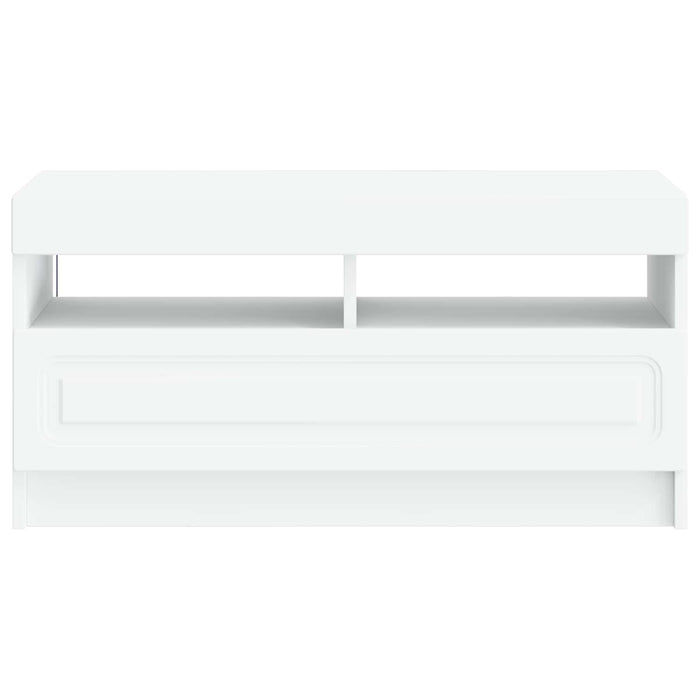 Cabinet TV cu LED Alb Lemn prelucrat WALTI