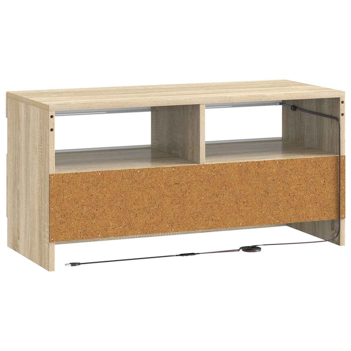 Cabinet TV cu LED Stejar Sonoma Lemn prelucrat WALTI