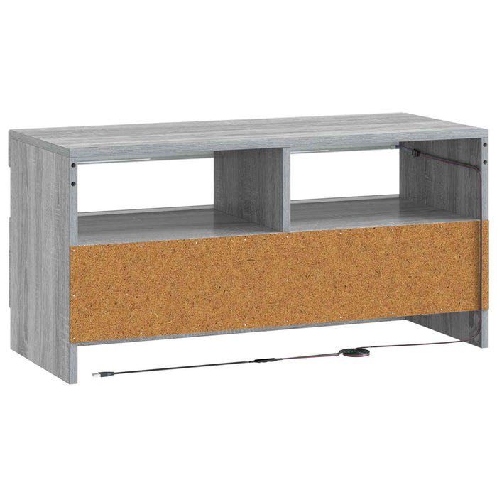 Cabinet TV cu LED Sonoma gri Lemn prelucrat WALTI