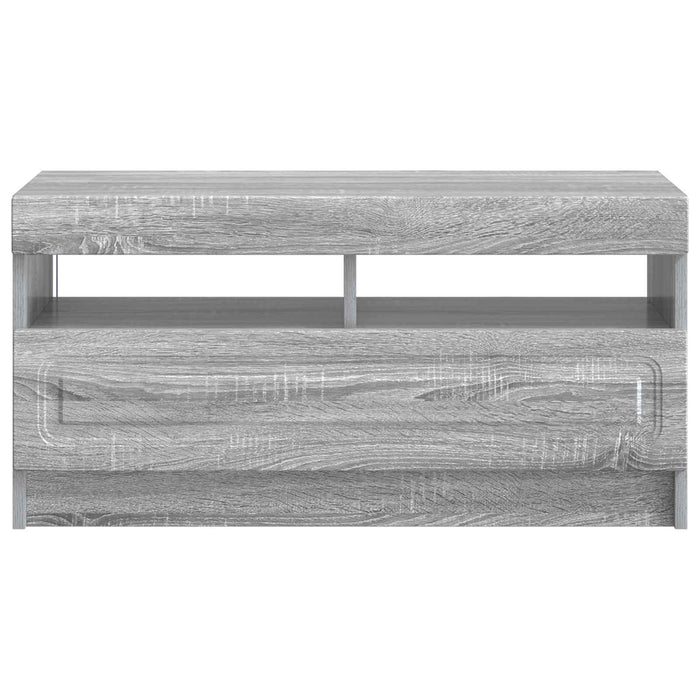 Cabinet TV cu LED Sonoma gri Lemn prelucrat WALTI