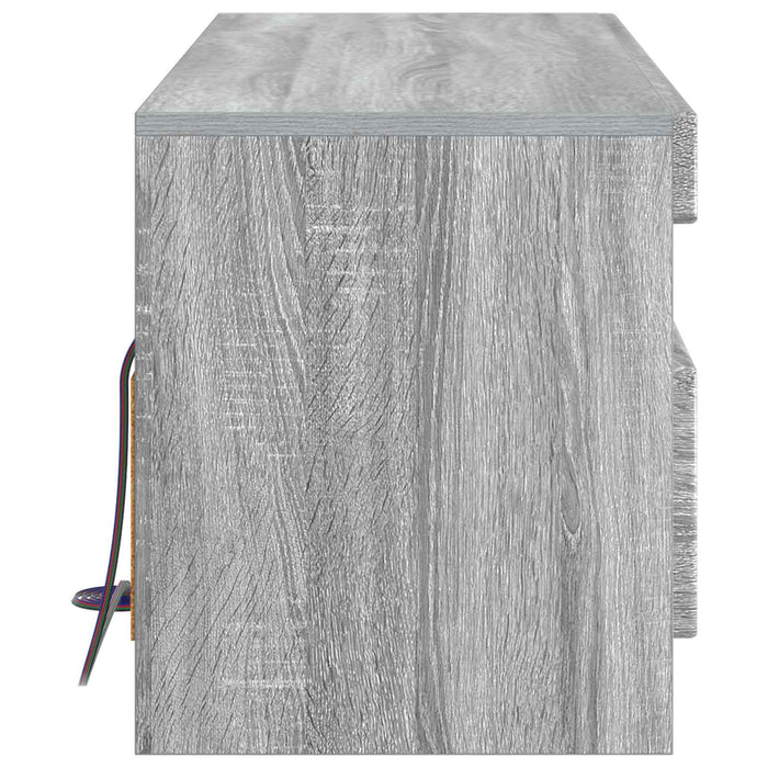 Cabinet TV cu LED Sonoma gri Lemn prelucrat WALTI
