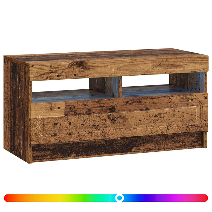 Cabinet TV cu LED Lemn vechi Lemn prelucrat WALTI