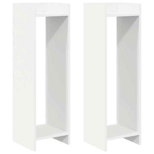 Suport pentru plante 2 pcs Alb 30 x 30 x 100 cm Lemn prelucrat - WALTI WALTI