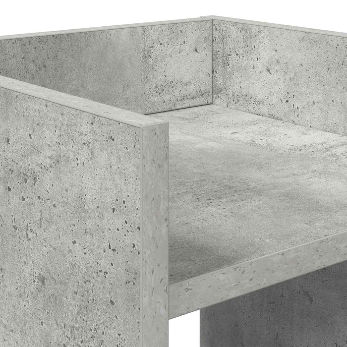 Suport pentru plante cu raft 2 pcs Gri Beton 30 x 30 x 100 cm - WALTI WALTI