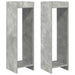 Suport pentru plante cu raft 2 pcs Gri Beton 30 x 30 x 100 cm - WALTI WALTI