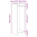 Suport pentru plante cu raft Stejar Afumat 30 x 30 x 100 cm - WALTI WALTI