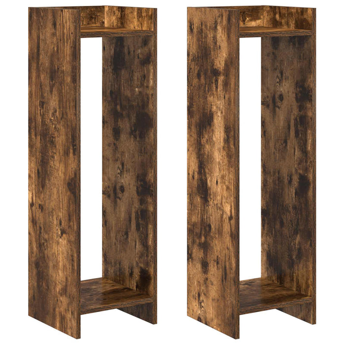 Suport pentru plante 2 pcs Stejar Afumat 30 x 30 x 100 cm - WALTI WALTI