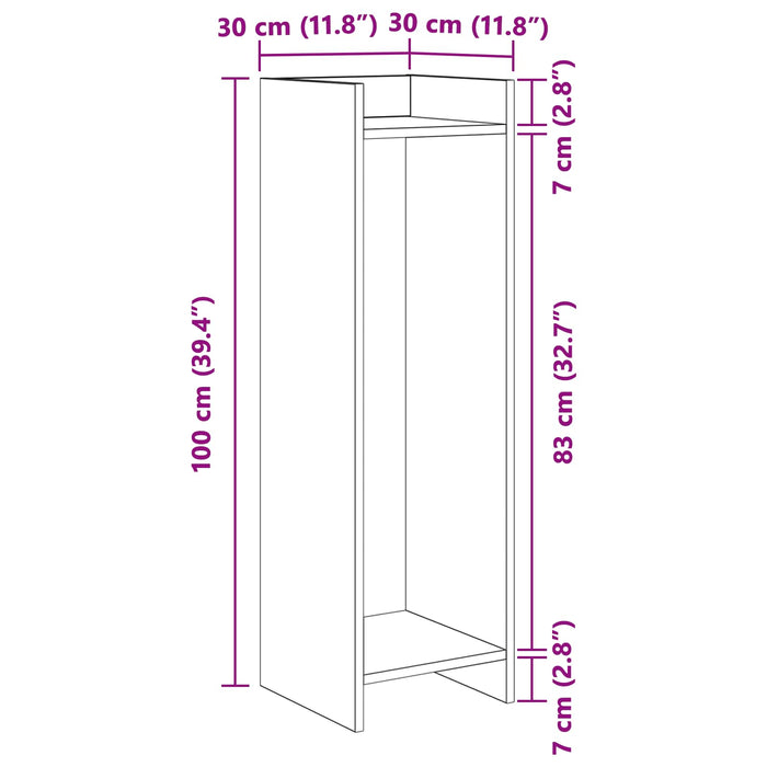Suport pentru plante 2 pcs Stejar Afumat 30 x 30 x 100 cm - WALTI WALTI
