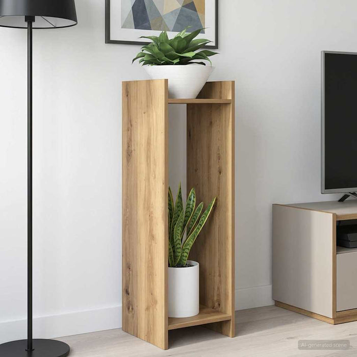 Suport pentru plante cu raft Stejar Artizanal 30 x 30 x 100 cm - WALTI WALTI