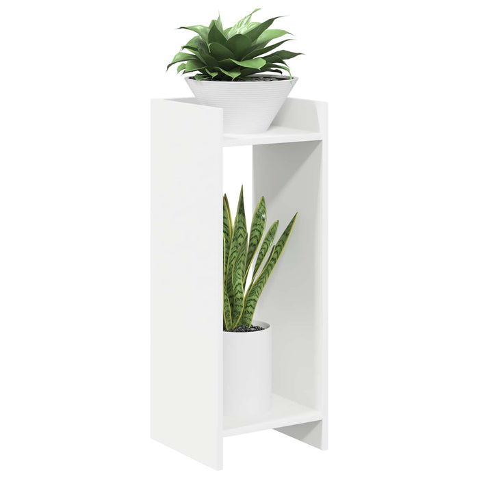 Suport pentru plante cu raft Alb 30 x 30 x 80 cm Lemn prelucrat - WALTI WALTI