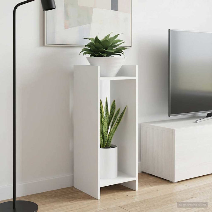 Suport pentru plante 2 pcs Alb 30 x 30 x 80 cm Lemn prelucrat - WALTI WALTI