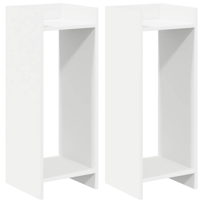 Suport pentru plante 2 pcs Alb 30 x 30 x 80 cm Lemn prelucrat - WALTI WALTI