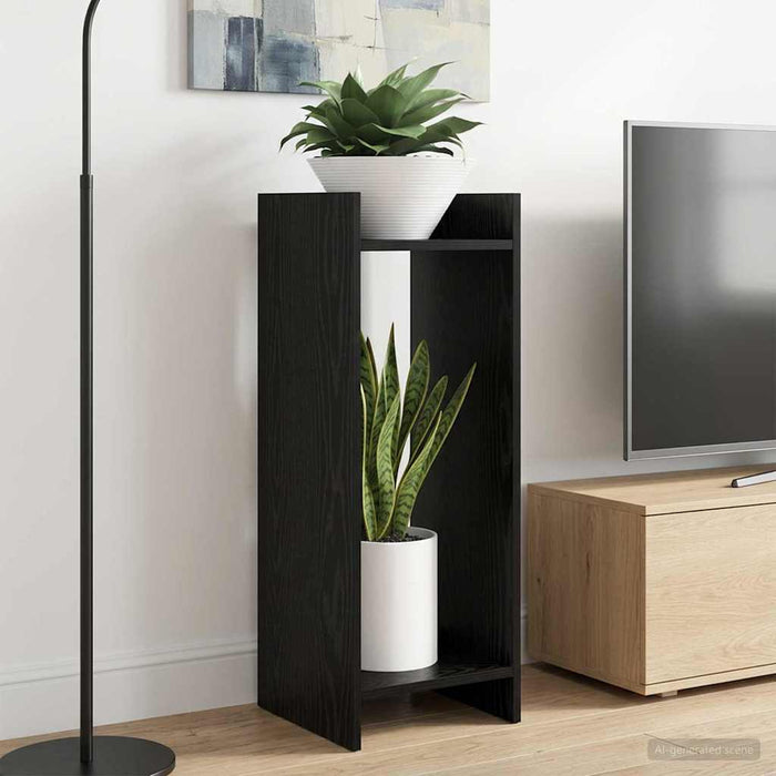 Suport pentru plante cu raft Stejar Negru 30 x 30 x 80 cm - WALTI WALTI