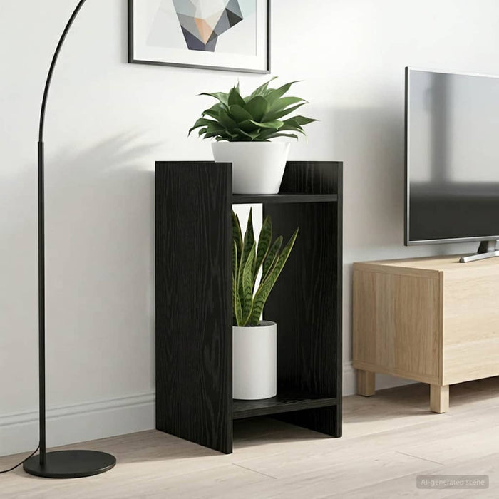 Suport pentru plante cu raft Stejar Negru 30 x 30 x 60 cm - WALTI WALTI