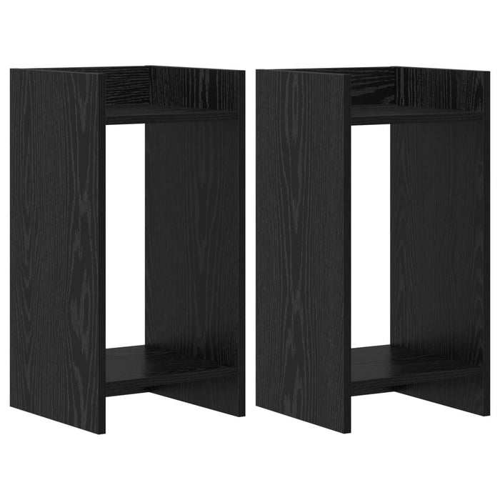 Suport pentru plante cu raft Stejar Negru 30 x 30 x 60 cm - WALTI WALTI