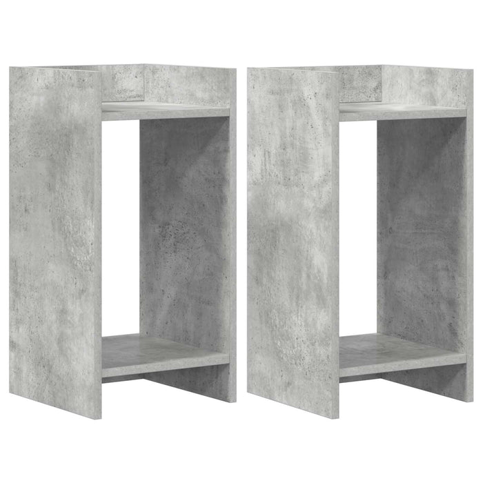 Suport pentru plante cu raft 2 pcs Gri Beton 30 x 30 x 60 cm - WALTI WALTI