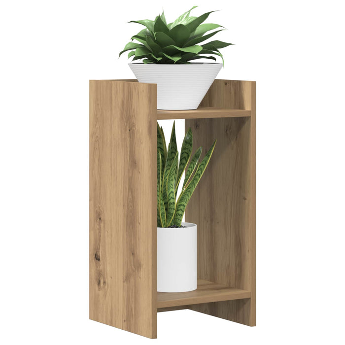 Suport pentru plante cu raft Stejar Artizanal 30 x 30 x 60 cm - WALTI WALTI