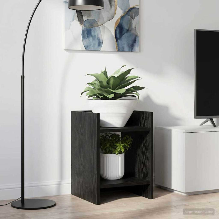 Suport pentru plante cu raft Stejar Negru 30 x 30 x 40 cm - WALTI WALTI