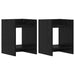Suport pentru plante cu raft 2 pcs Stejar Negru 30 x 30 x 40 cm - WALTI WALTI