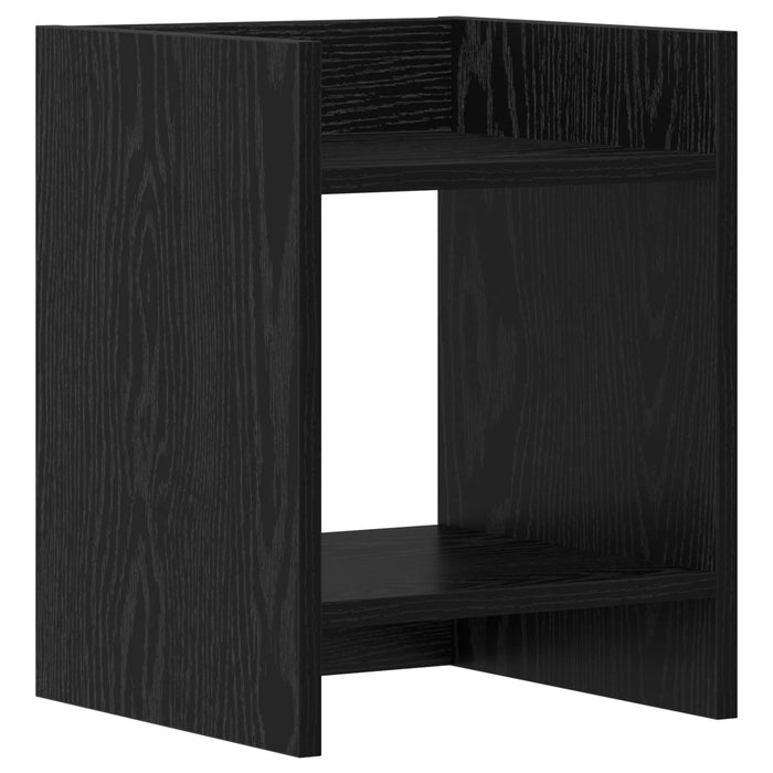 Suport pentru plante cu raft 2 pcs Stejar Negru 30 x 30 x 40 cm - WALTI WALTI