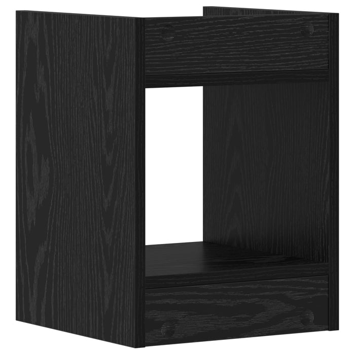 Suport pentru plante cu raft 2 pcs Stejar Negru 30 x 30 x 40 cm - WALTI WALTI