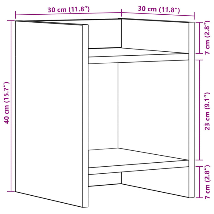 Suport pentru plante cu raft Stejar Sonoma 30 x 30 x 40 cm - WALTI WALTI