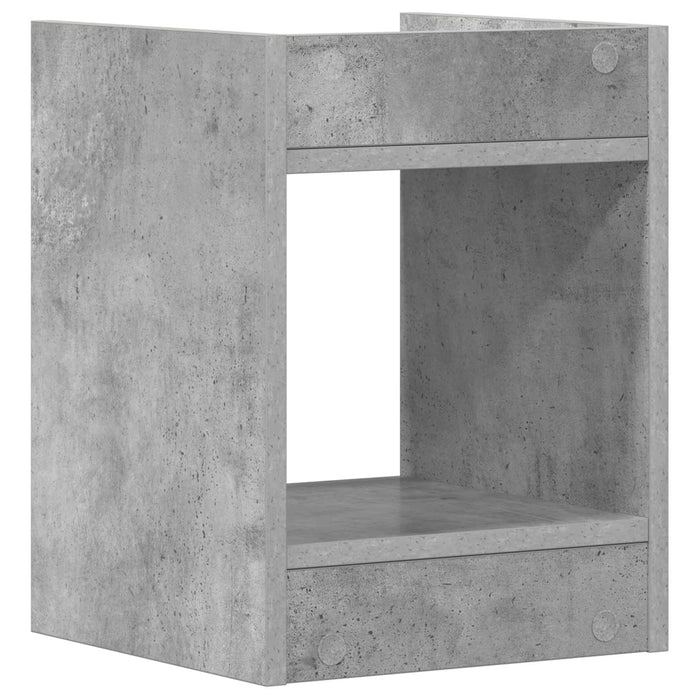 Suport pentru plante cu raft 2 pcs Gri Beton 30 x 30 x 40 cm - WALTI WALTI