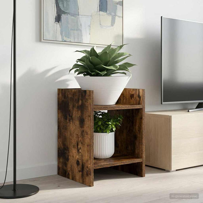 Suport pentru plante cu raft Stejar Afumat 30 x 30 x 40 cm - WALTI WALTI