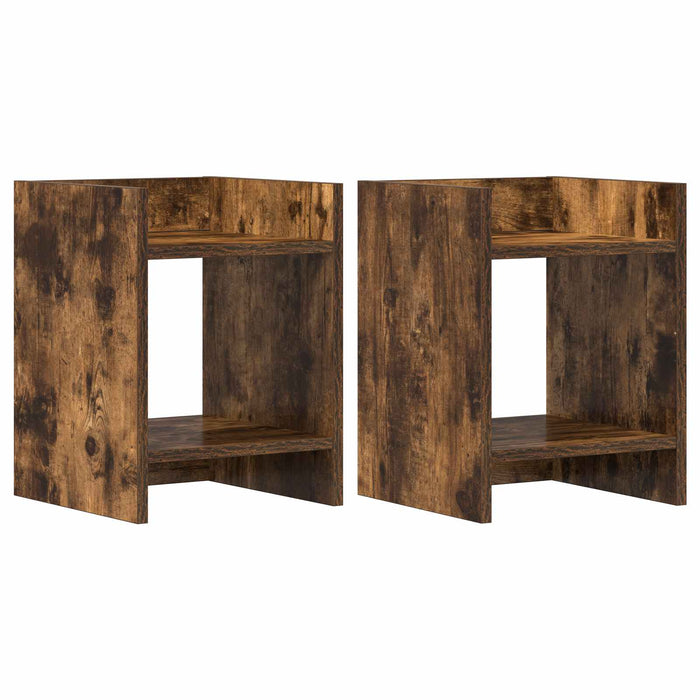 Suport pentru plante 2 pcs Stejar Afumat 30 x 30 x 40 cm - WALTI WALTI