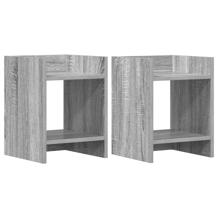 Suport pentru plante cu raft 2 pcs Sonoma gri 30 x 30 x 40 cm - WALTI WALTI
