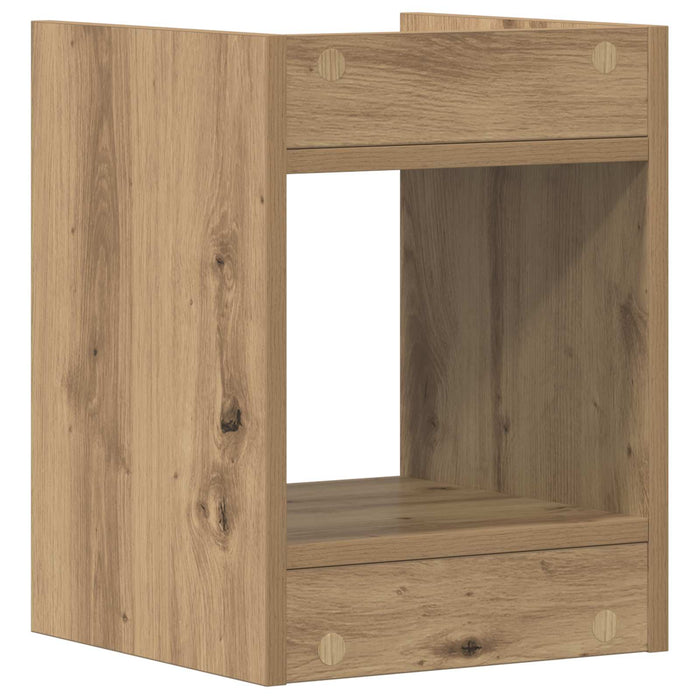 Suport pentru plante cu raft Stejar Artizanal 30 x 30 x 40 cm - WALTI WALTI