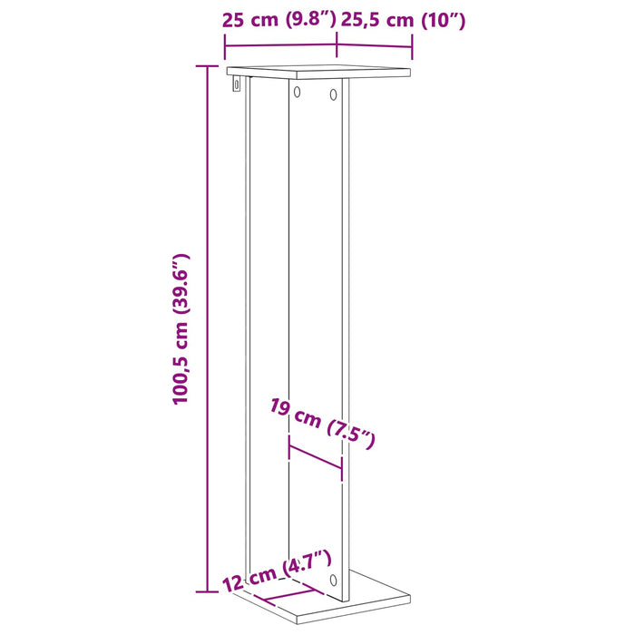 Suport pentru plante 2 pcs Stejar Artizanal Lemn prelucrat - WALTI WALTI